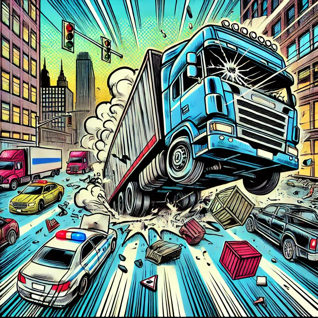Truck Accident Illustration Dec 4 2024 (1) Auto Accident Injury Lawyers in Los Angeles