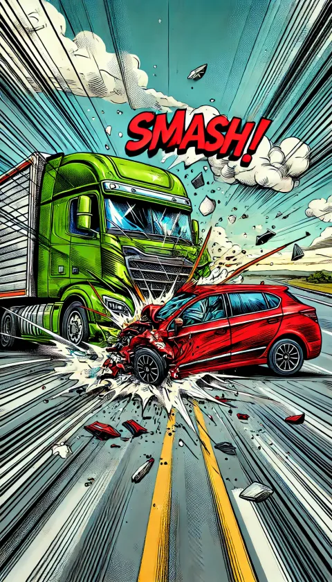 DALL·E Truck Collision Illustration Dec 2